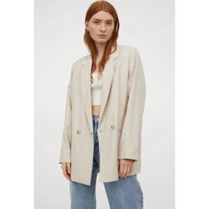 FOR ALEXIS - H&M Women's Oversize Cream Lined Blazer